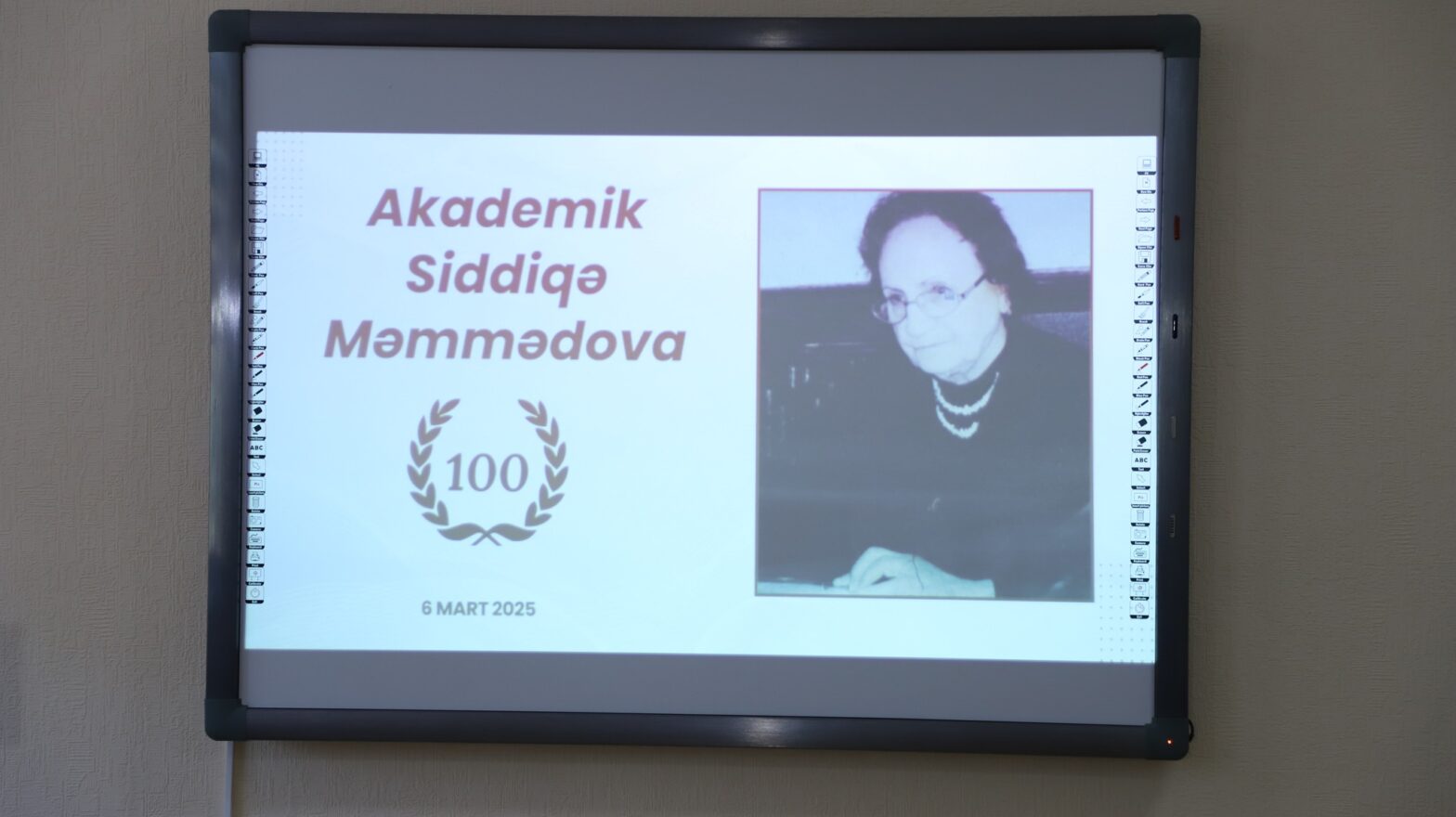 AKADEMİK SİDDİQƏ MƏMMƏDOVANIN ANADAN OLMASININ 100 İLLİYİ MÜNASİBƏTİLƏ TƏDBİR KEÇİRİLİB